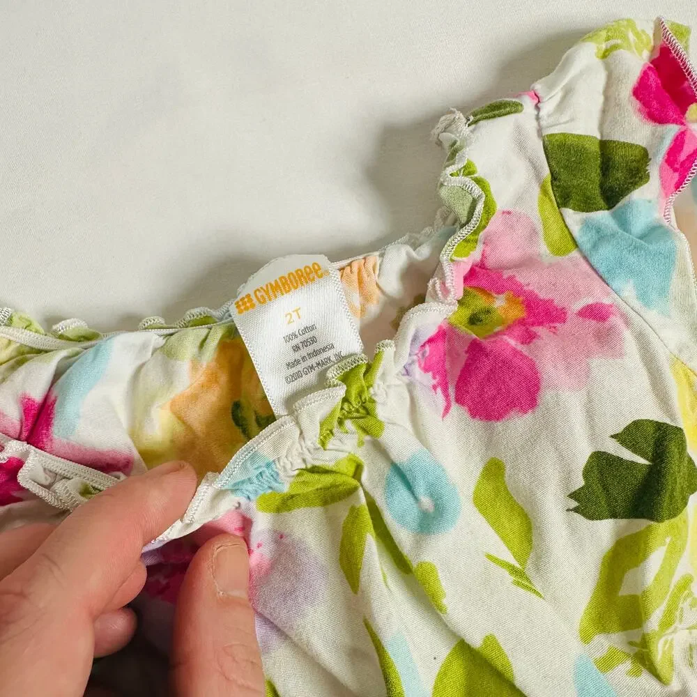Gymboree Floral Ruffle Tiered Sleeveless Sundress Sz 2T